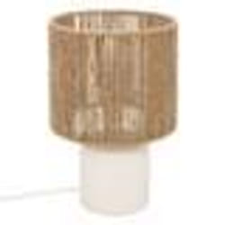 Atmosphera - Lampe cylindre en céramique - Blanc