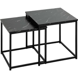 Atmosphera - Duo de tables d'appoint effet marbre