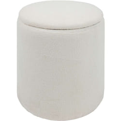 Atmosphera - Pouf de rangement en bouclette