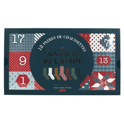 The Home Deco Factory - Calendrier de lAvent 12 paires de chaussettes Homme