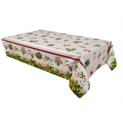 Nappe en toile cirée rectangulaire NŒUDS - 140 x 250 cm - Ecru