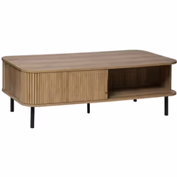 Table basse 2 portes en bois COLVA - Marron