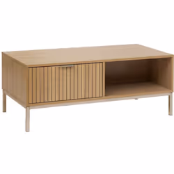 Table basse 1 tiroir en bois TASSO - Marron