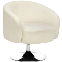 Fauteuil pivotant en bouclette edith
