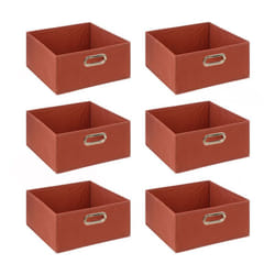 Toilinux - Lot de 6 boîtes de rangement en tissu mix 'n modul