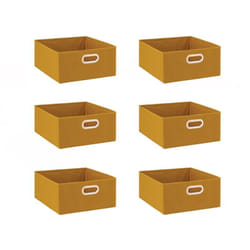 Toilinux - Lot de 6 boîtes de rangement en tissu mix 'n modul