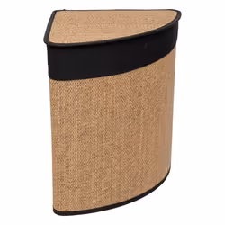 Five Simply Smart - Panier à linge dangle 48L bambou et tissu - Noir