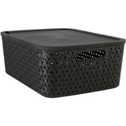 Atmosphera - Panier de rangement tressé avec couvercle tressy
