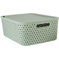Atmosphera - Panier de rangement tressé avec couvercle tressy
