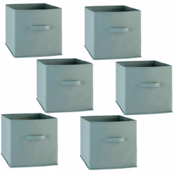 Lot de 6 boîtes de rangement en tissu MIX N' MODUL