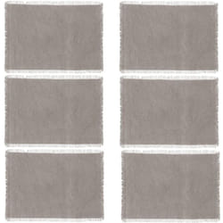 Toilinux - Lot de 6 Sets de table Maha en coton