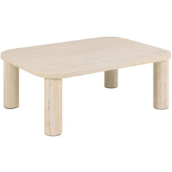 Table basse rectangulaire effet travertin göran