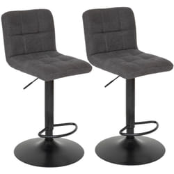 Lot de 2 chaises de bar en tissu DELEK