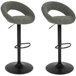Lot de 2 chaises de bar en tissu sacha