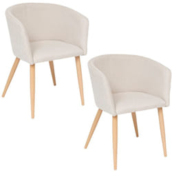 Lot de 2 fauteuils à diner en velours MARLO