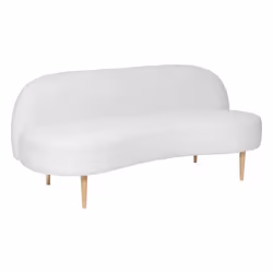 Banquette en bouclette INSI - 2 Places - Blanc