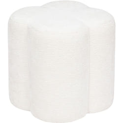 Atmosphera - Pouf fleur en tissu chenille lavon