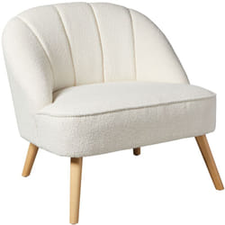 Fauteuil en velours et pieds en bois naova