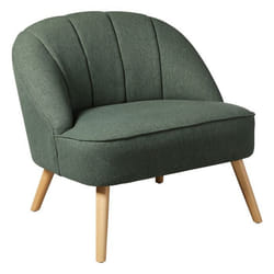 Fauteuil en velours et pieds en bois NAOVA