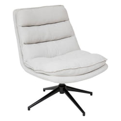 Fauteuil pivotant en tissu et pieds métal HARPER