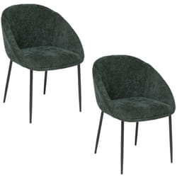 Lot de 2 chaises en tissu chenille SELISO