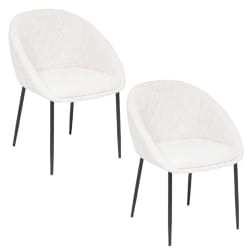 Lot de 2 chaises en tissu chenille SELISO