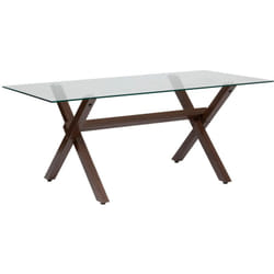 Table à manger en verre pour 6 personnes jorel