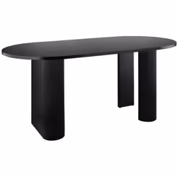 La table à manger Olova en bois noir est un choix parfait pour ceux qui recherchent un meuble élégant, fonctionnel et intempo ...