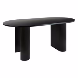 Table basse ovale en bois OLOVA - Noir