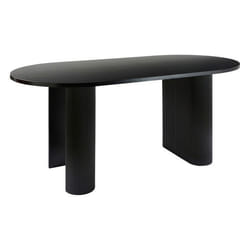 Table basse ovale en bois OLOVA - Noir