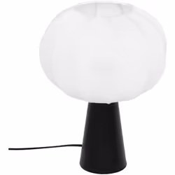 La lampe à poser Tobie allie élégance et sobriété grâce à son abat-jour en coton blanc et sa base en métal noir. Avec une hau ...
