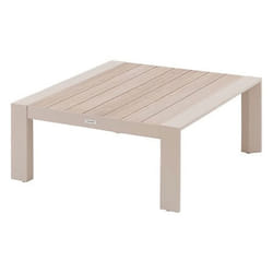 Table basse de jardin en aluminium effet bois EVASION - Argile et lin