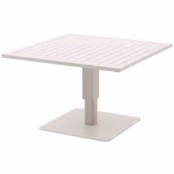 Parfaite pour les petits espaces extérieurs, la table de jardin relevable carrée SALIMIA est un meuble de jardin moderne et a ...