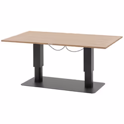 Idéale pour passer de l'apéritif à un repas improvisé en un clin d'œil, la table de jardin relevable rectangulaire SALIMIA su ...