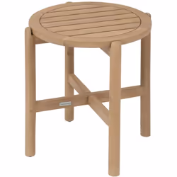 Table de jardin d'appoint ronde en bois DEONA - Marron