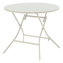 Table de jardin pliante ronde 4 places GREENSBORO - Argile