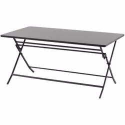 Idéale pour les petits espaces, la table de jardin pliante rectangulaire GREENSBORO allie charme et modernité. Pliante et fac ...