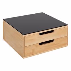 Five Simply Smart - Porte-capsules 2 tiroirs avec séparations modulables - Beige et noir