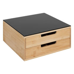 Five Simply Smart - Porte-capsules 2 tiroirs avec séparations modulables - Beige et noir