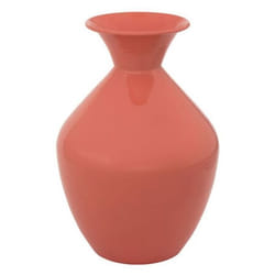 Atmosphera - Vase en acier KONI - H. 37 cm - Terracotta