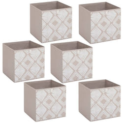 Five Simply Smart - Lot de 6 boites de rangement BOHEMA - L. 31 x l.31 x H. 31 cm - Beige