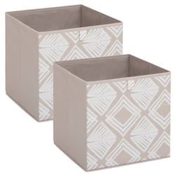 Five Simply Smart - Lot de 2 boites de rangement BOHEMA - L. 31 x l.31 x H. 31 cm - Beige