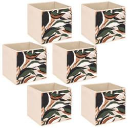 Five Simply Smart - Lot de 6 boites de rangement LAURIA - L. 31 x l.31 x H. 31 cm - Beige