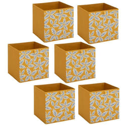 Five Simply Smart - Lot de 6 boites de rangement FOLIA - L. 31 x l.31 x H. 31 cm - Jaune