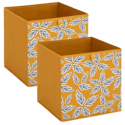 Five Simply Smart - Lot de 2 boites de rangement FOLIA - L. 31 x l.31 x H. 31 cm - Jaune