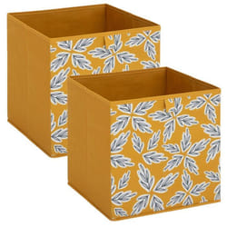 Five Simply Smart - Lot de 2 boites de rangement FOLIA - L. 31 x l.31 x H. 31 cm - Jaune