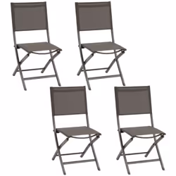 Adapté à tous les types d'espaces, même réduits, le lot de 4 chaises de jardin pliantes ESSENTIA est un classique du mobilier ...