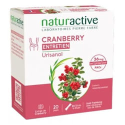 Naturactive Urisanol Cranberry Entretien 20 Sticks