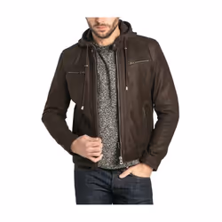 Blouson en cuir Scaroni Daytona Ref 50629 Brown