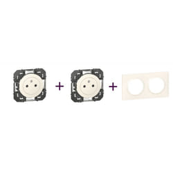 Legrand - Pack Dooxie 2P plus t x2 plus Plaque 2P